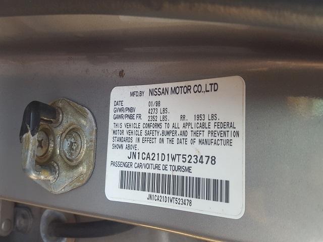 JN1CA21D1WT523478 - 1998 NISSAN MAXIMA GLE SILVER photo 10