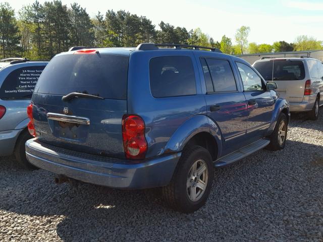 1D4HB58N44F204932 - 2004 DODGE DURANGO LI BLUE photo 4