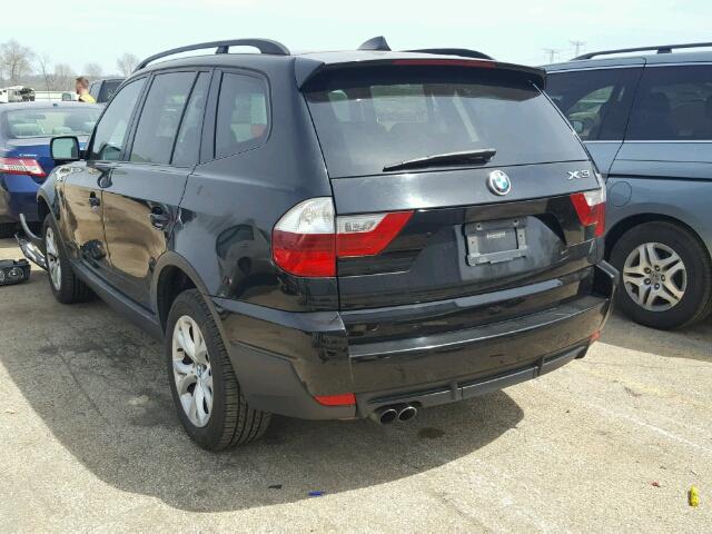 WBXPC93499WJ30669 - 2009 BMW X3 XDRIVE3 BLACK photo 3