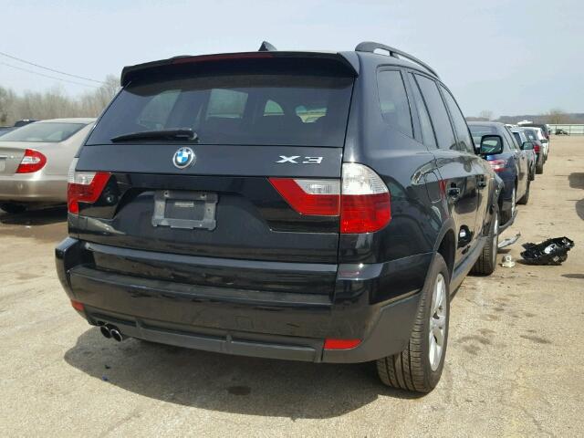 WBXPC93499WJ30669 - 2009 BMW X3 XDRIVE3 BLACK photo 4