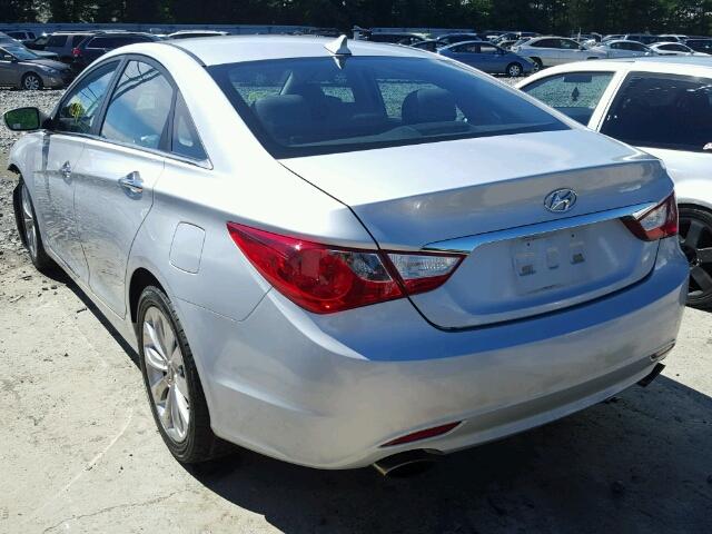 5NPEC4ACXBH042954 - 2011 HYUNDAI SONATA SILVER photo 3