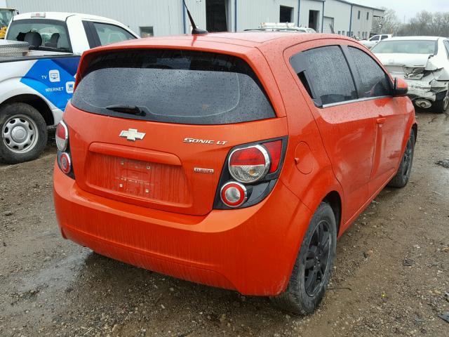 1G1JD6SB1D4166514 - 2013 CHEVROLET SONIC LT ORANGE photo 4