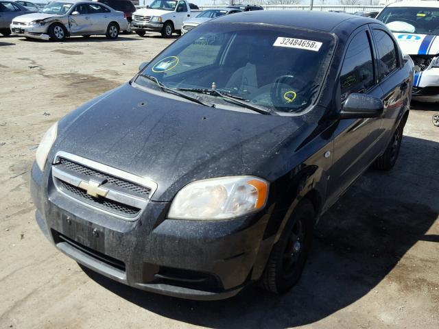 KL1TD56608B101640 - 2008 CHEVROLET AVEO BASE Սև լուսանկար 2