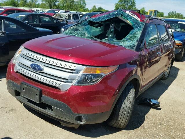 1FM5K8D80FGB47705 - 2015 FORD EXPLORER X RED photo 2