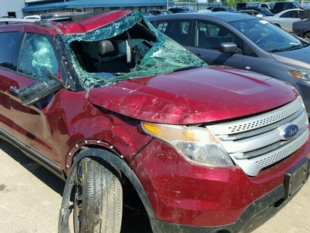 1FM5K8D80FGB47705 - 2015 FORD EXPLORER X RED photo 9