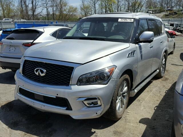 JN8AZ2NE8H9158138 - 2017 INFINITI QX80 BASE SILVER photo 2