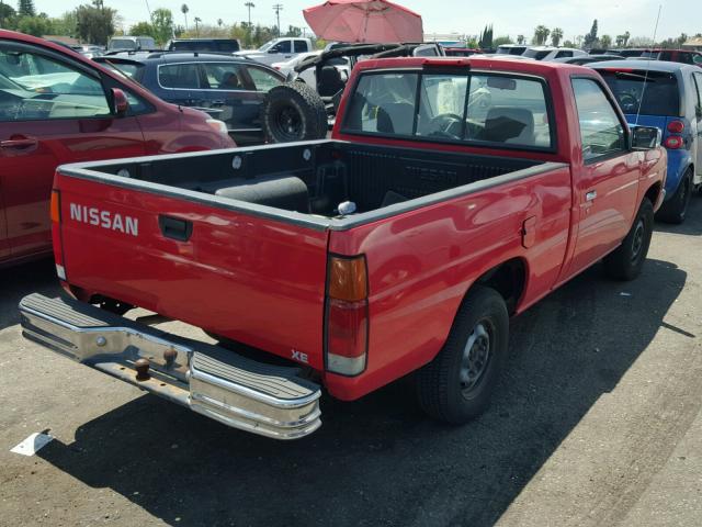 1N6SD11S9SC445788 - 1995 NISSAN TRUCK E/XE RED photo 4