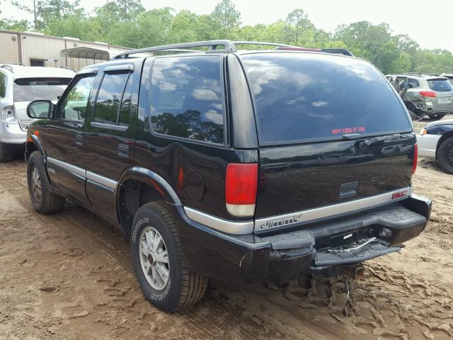 1GKDT13W912118508 - 2001 GMC JIMMY BLACK photo 3