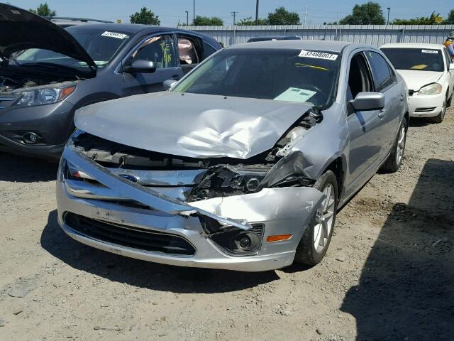 3FAHP0JG9CR290565 - 2012 FORD FUSION SEL SILVER photo 2