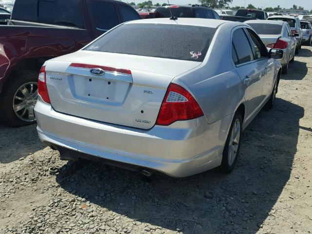 3FAHP0JG9CR290565 - 2012 FORD FUSION SEL SILVER photo 4