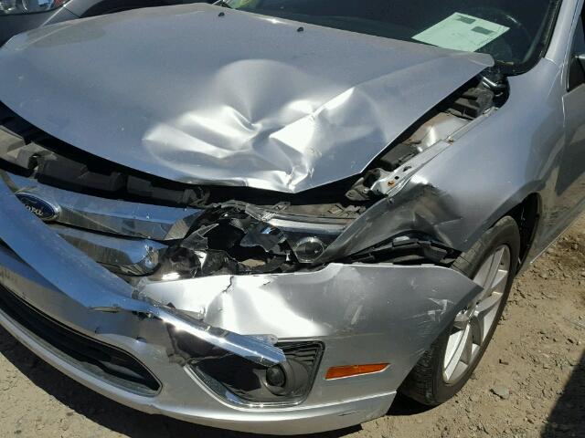 3FAHP0JG9CR290565 - 2012 FORD FUSION SEL SILVER photo 9