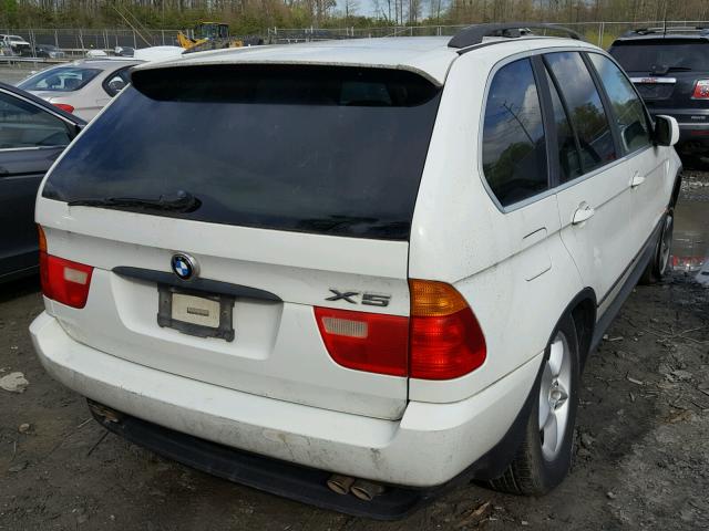 WBAFB33511LH15253 - 2001 BMW X5 4.4I WHITE photo 4