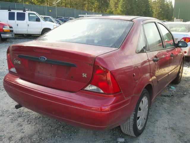 1FAFP34364W165247 - 2004 FORD FOCUS SE C RED photo 4