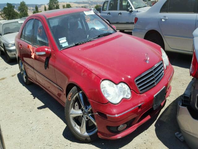 WDBRF40J85A792727 - 2005 MERCEDES-BENZ C230K RED photo 1