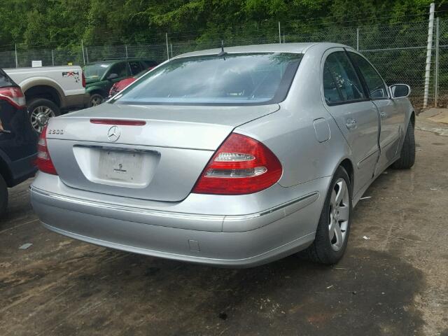 WDBUF70J45A688649 - 2005 MERCEDES-BENZ E 500 SILVER photo 4