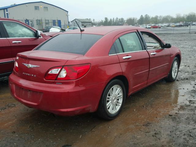 1C3LC66K47N548911 - 2007 CHRYSLER SEBRING LI RED photo 4