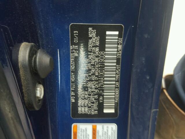 JF1ZNAA1XD1719008 - 2013 TOYOTA SCION FR-S ლურჯი ფოტო 10