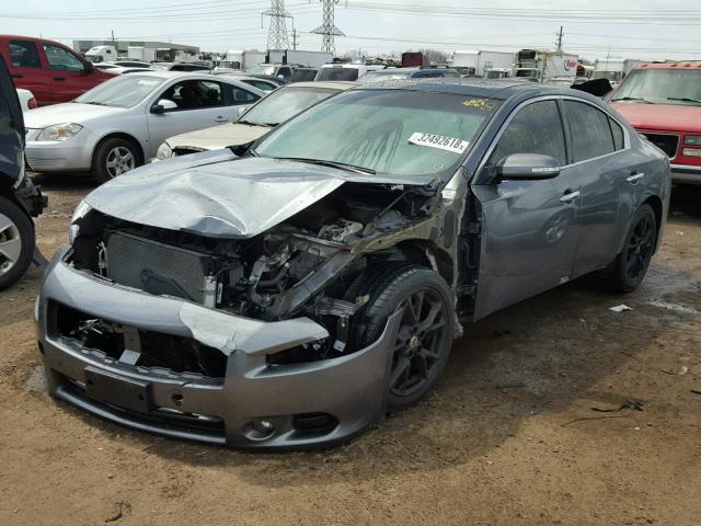 1N4AA5AP2EC458614 - 2014 NISSAN MAXIMA S GRAY photo 2