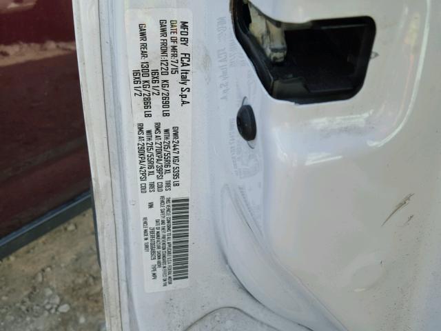 ZFBERFAT0G6A95129 - 2016 RAM PROMASTER 白色 照片 10