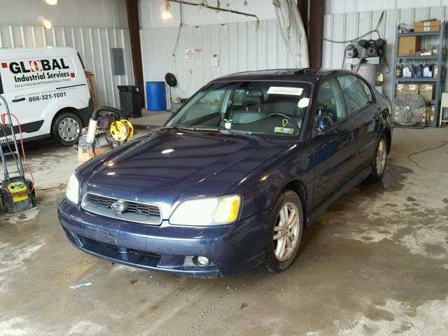 4S3BE646545210582 - 2004 SUBARU LEGACY GT BLUE photo 2