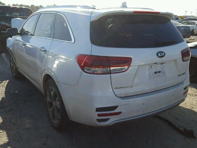 5XYPKDA12GG016874 - 2016 KIA SORENTO SX WHITE photo 3