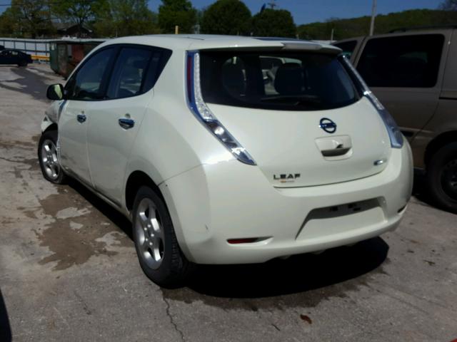 JN1AZ0CP9BT009397 - 2011 NISSAN LEAF SV WHITE photo 3