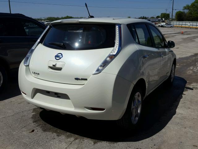 JN1AZ0CP9BT009397 - 2011 NISSAN LEAF SV WHITE photo 4