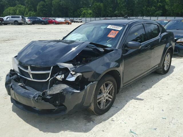 1B3CC1FB0AN206122 - 2010 DODGE AVENGER EX BLACK photo 2