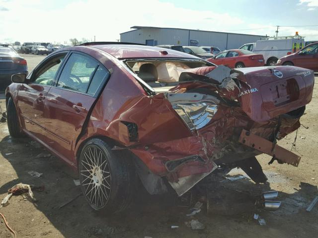 1N4BA41E78C802763 - 2008 NISSAN MAXIMA SE BURGUNDY photo 3