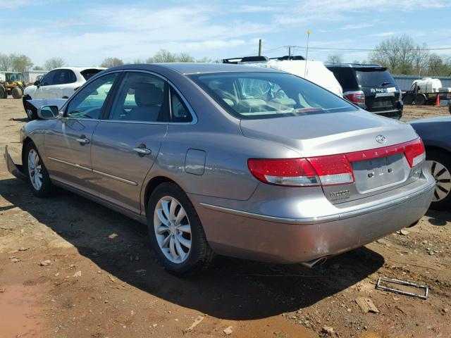 KMHFC46F87A157862 - 2007 HYUNDAI AZERA SE GRAY photo 3