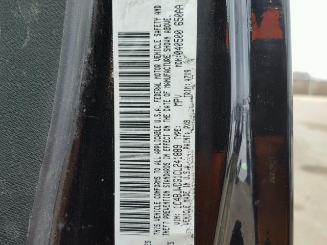 1C4BJWDG1CL241889 - 2012 JEEP WRANGLER U BLACK photo 10