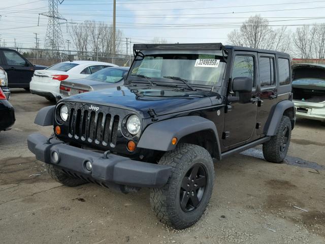 1C4BJWDG1CL241889 - 2012 JEEP WRANGLER U BLACK photo 2