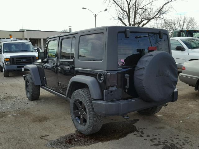 1C4BJWDG1CL241889 - 2012 JEEP WRANGLER U BLACK photo 3
