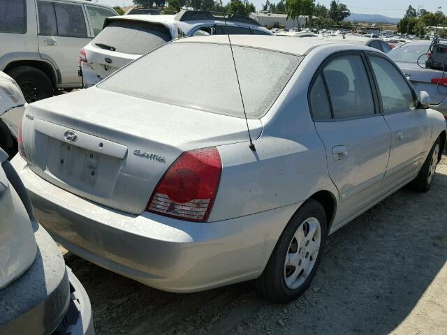 KMHDN46D86U258056 - 2006 HYUNDAI ELANTRA GL GRAY photo 4