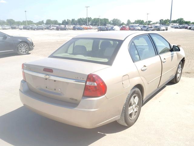 1G1ZT528X5F295104 - 2005 CHEVROLET MALIBU LS 金色 照片 4