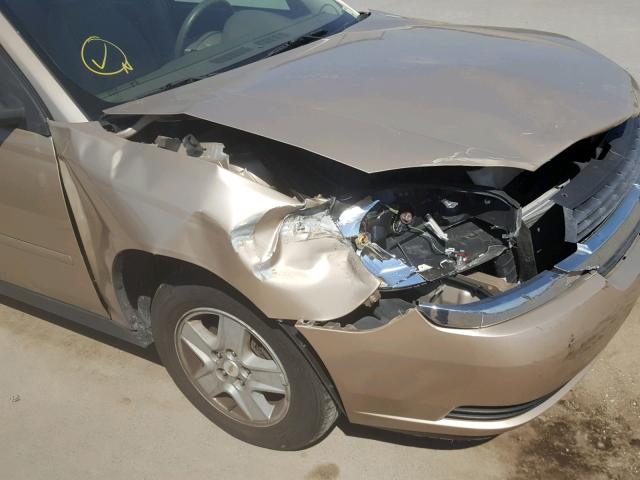 1G1ZT528X5F295104 - 2005 CHEVROLET MALIBU LS 金色 照片 9