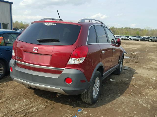3GSCL33P18S674343 - 2008 SATURN VUE XE RED photo 4