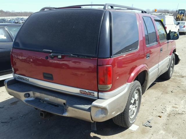 1GKDT13W0X2559730 - 1999 GMC JIMMY RED photo 4