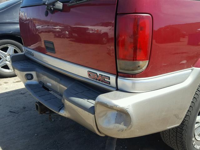 1GKDT13W0X2559730 - 1999 GMC JIMMY წითელი ფოტო 9