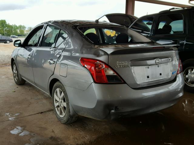 3N1CN7AP2EL815638 - 2014 NISSAN VERSA GRAY photo 3