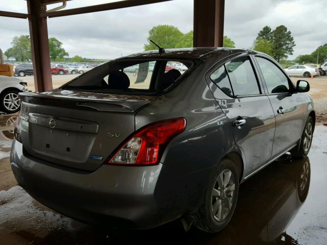 3N1CN7AP2EL815638 - 2014 NISSAN VERSA GRAY photo 4