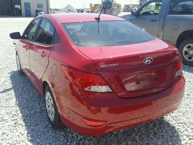 KMHCT4AE3GU083251 - 2016 HYUNDAI ACCENT SE RED photo 3