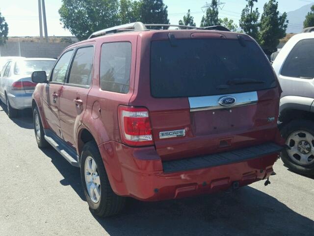 1FMCU0EG5CKB67661 - 2012 FORD ESCAPE LIM RED photo 3