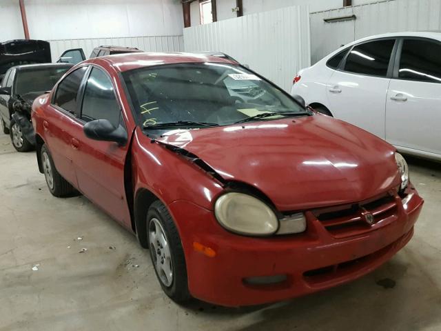 1B3ES26CX2D621966 - 2002 DODGE NEON RED photo 1