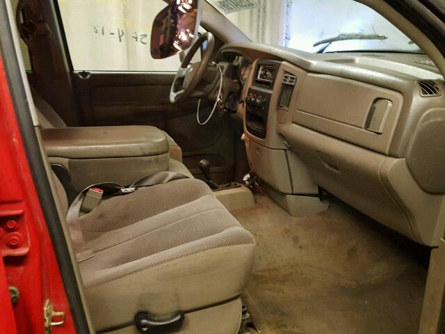 3D7KU28C04G190221 - 2004 DODGE RAM 2500 S RED photo 5