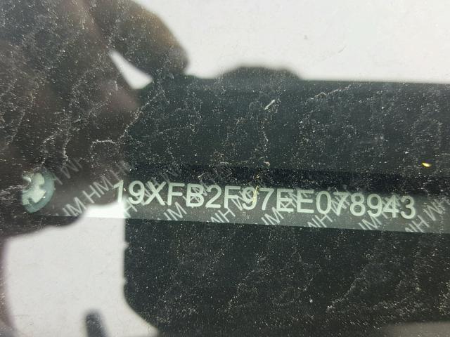 19XFB2F97EE078943 - 2014 HONDA CIVIC EXL BURGUNDY photo 10