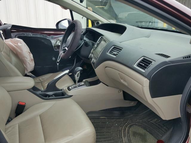 19XFB2F97EE078943 - 2014 HONDA CIVIC EXL BURGUNDY photo 5