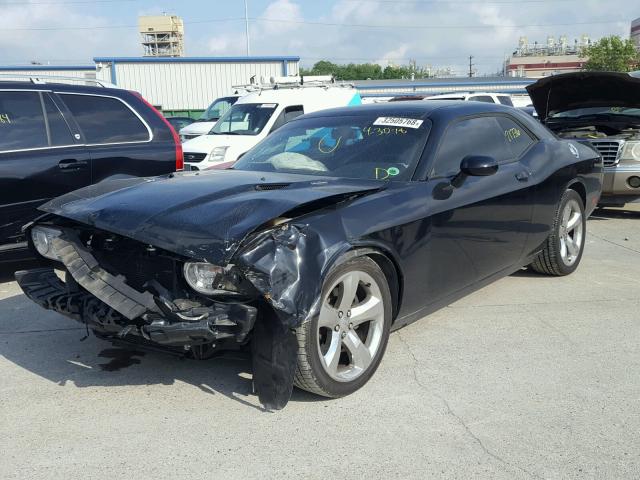 2C3CDYBT7EH163775 - 2014 DODGE CHALLENGER BLACK photo 2