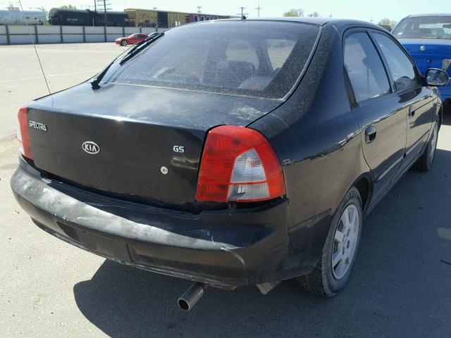 KNAFB161735110025 - 2003 KIA SPECTRA GS BLACK photo 4