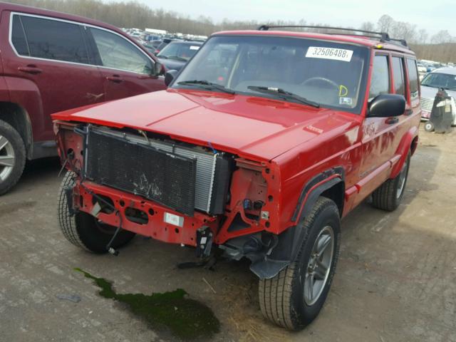 1J4FT58S1YL187001 - 2000 JEEP CHEROKEE C RED photo 2